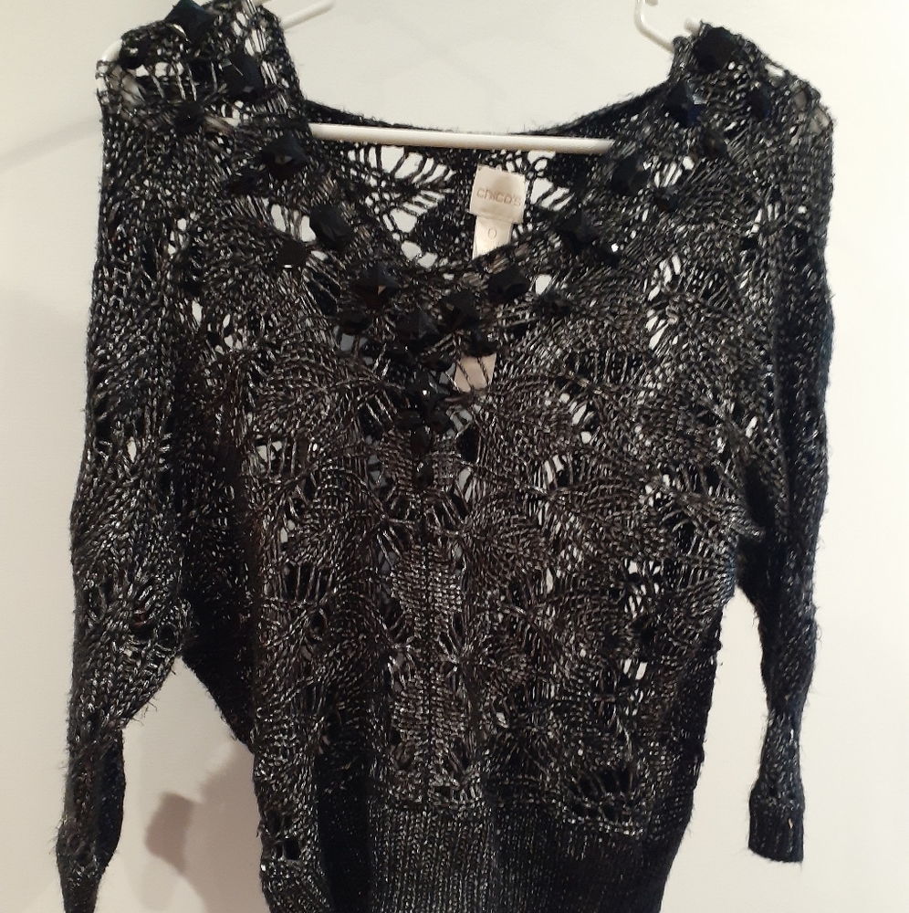 Chico's sheered sweater Top